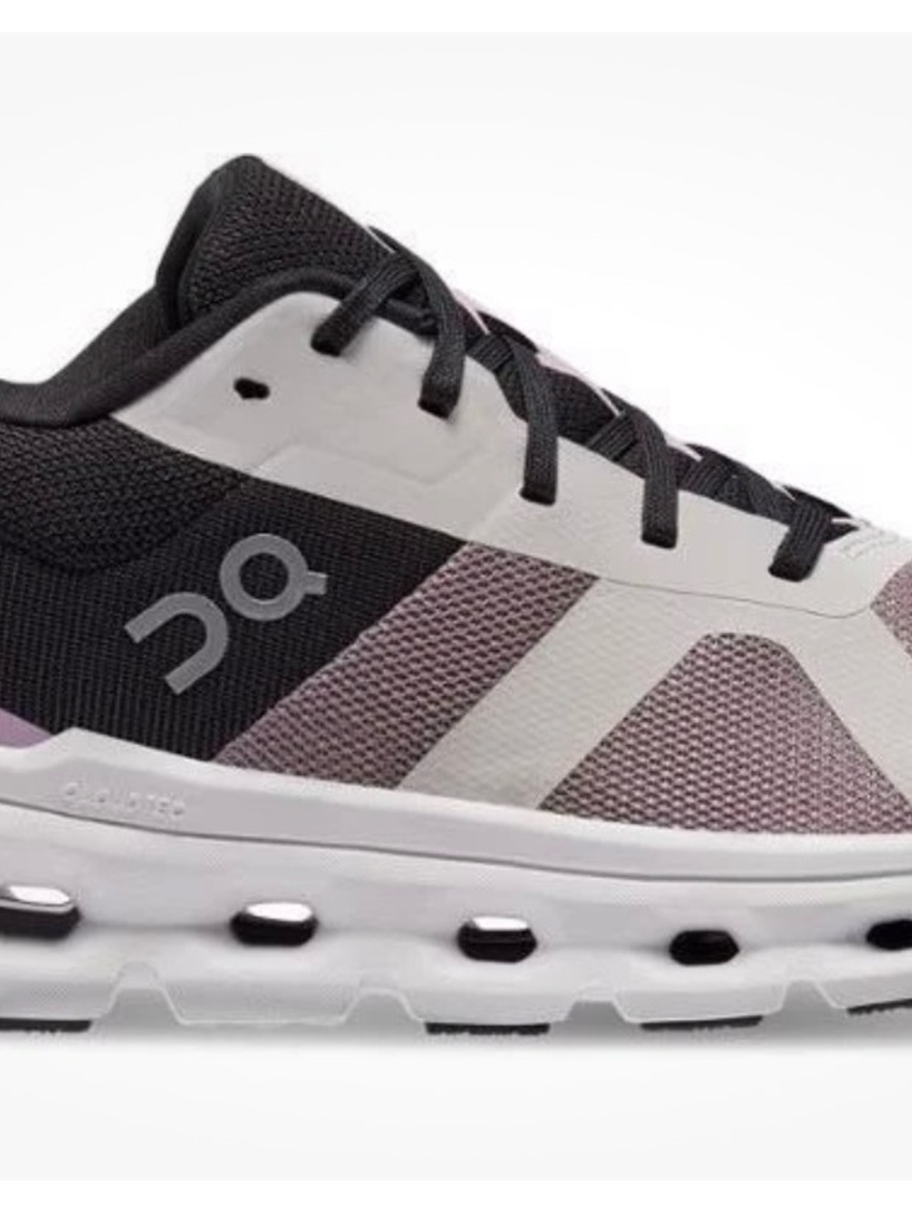 On Running Women's Cloudrunner Lace-Up Sneakers in Black, Pink & White